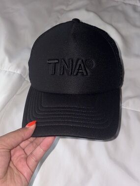 TNA Aritzia Black Logo Trucker Hat